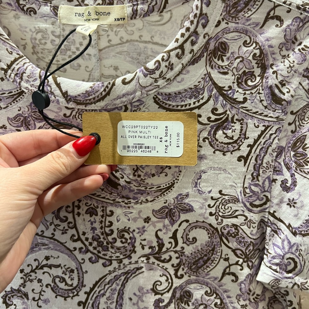 Rag & Bone All Over Paisley Tee